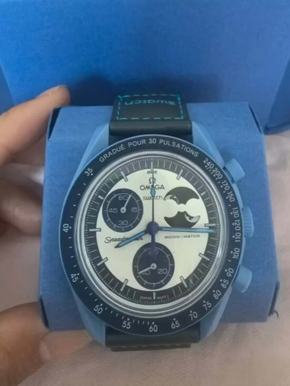 Omega x Swatch MoonSwatch Super Blue Moonphase SO33N700